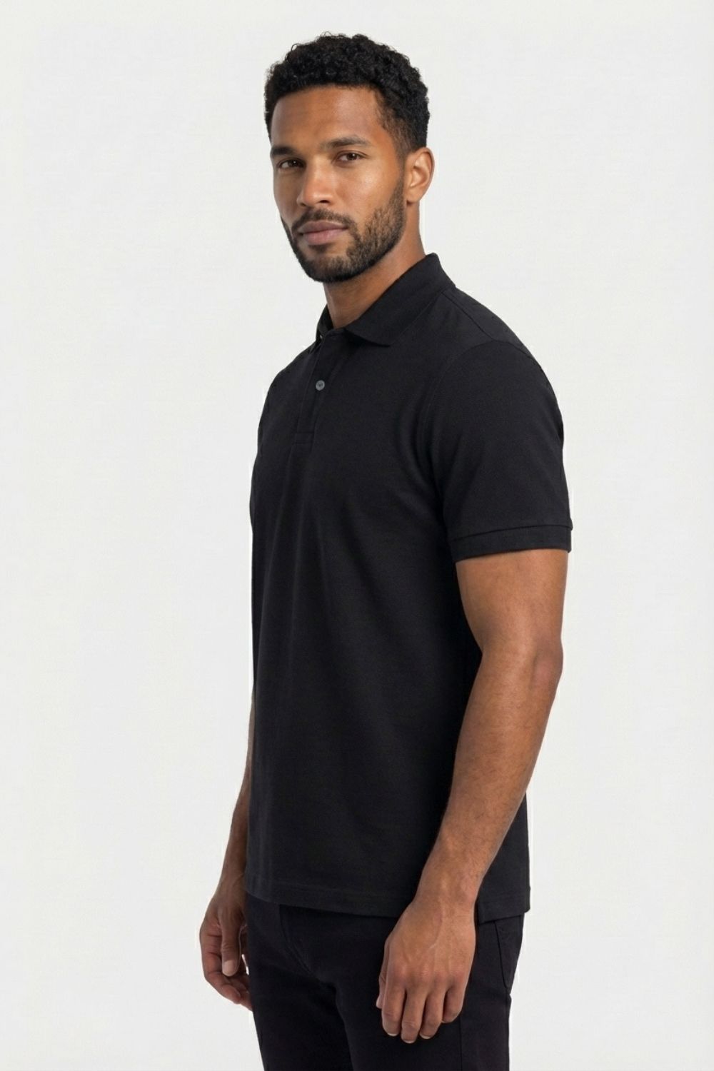 Jet Black Slim Polo