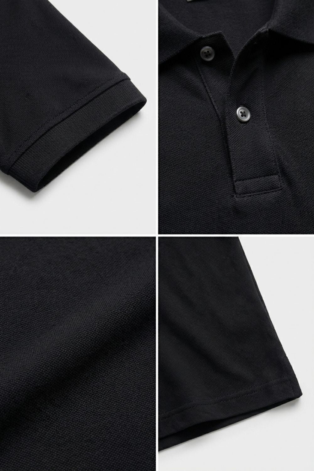 Jet Black Slim Polo