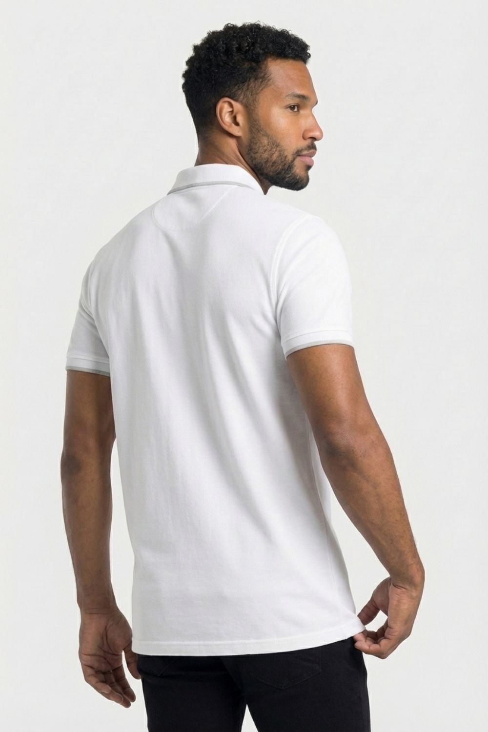 Classic White Slim Polo