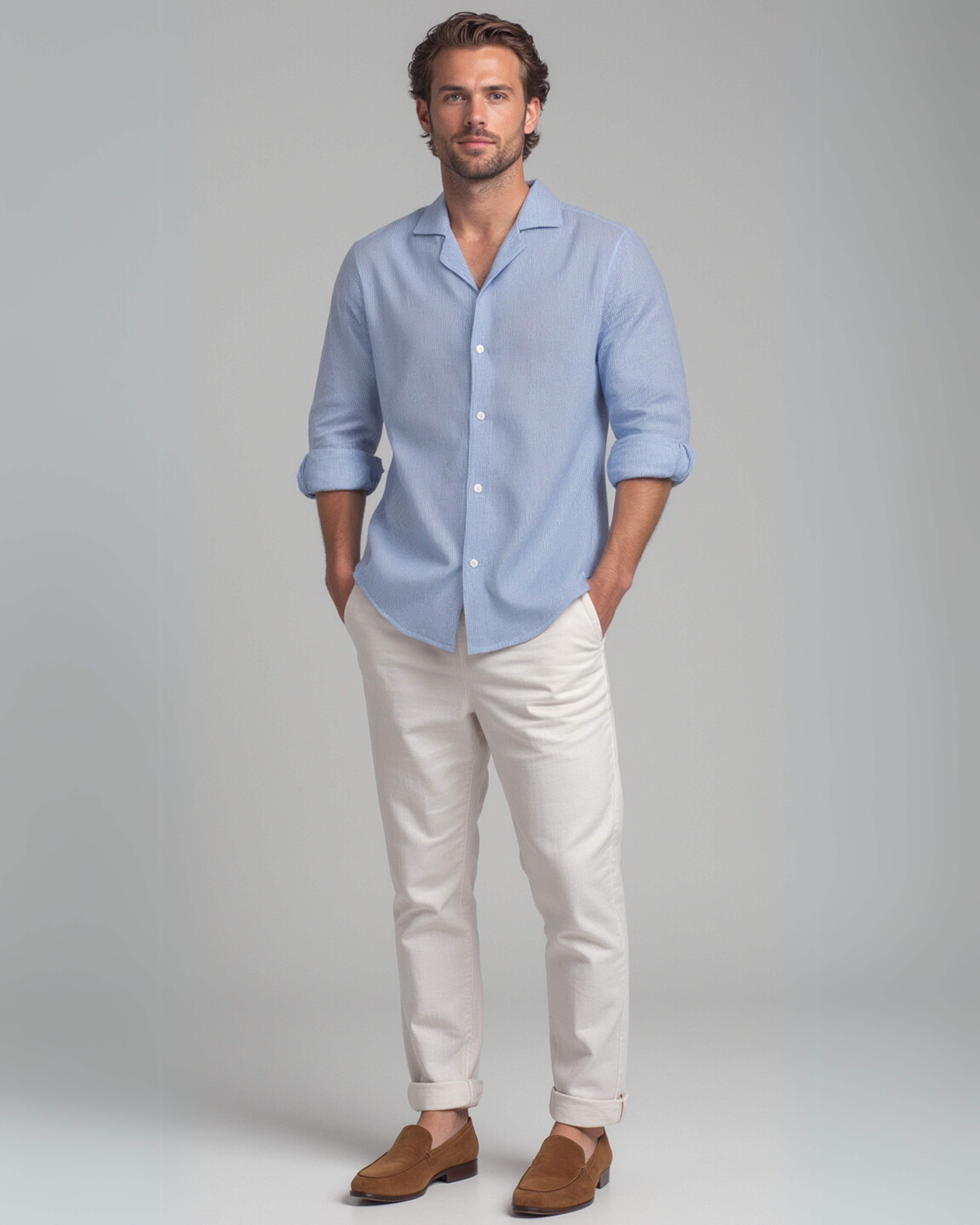 Giacomo Long Sleeve Linen Shirt