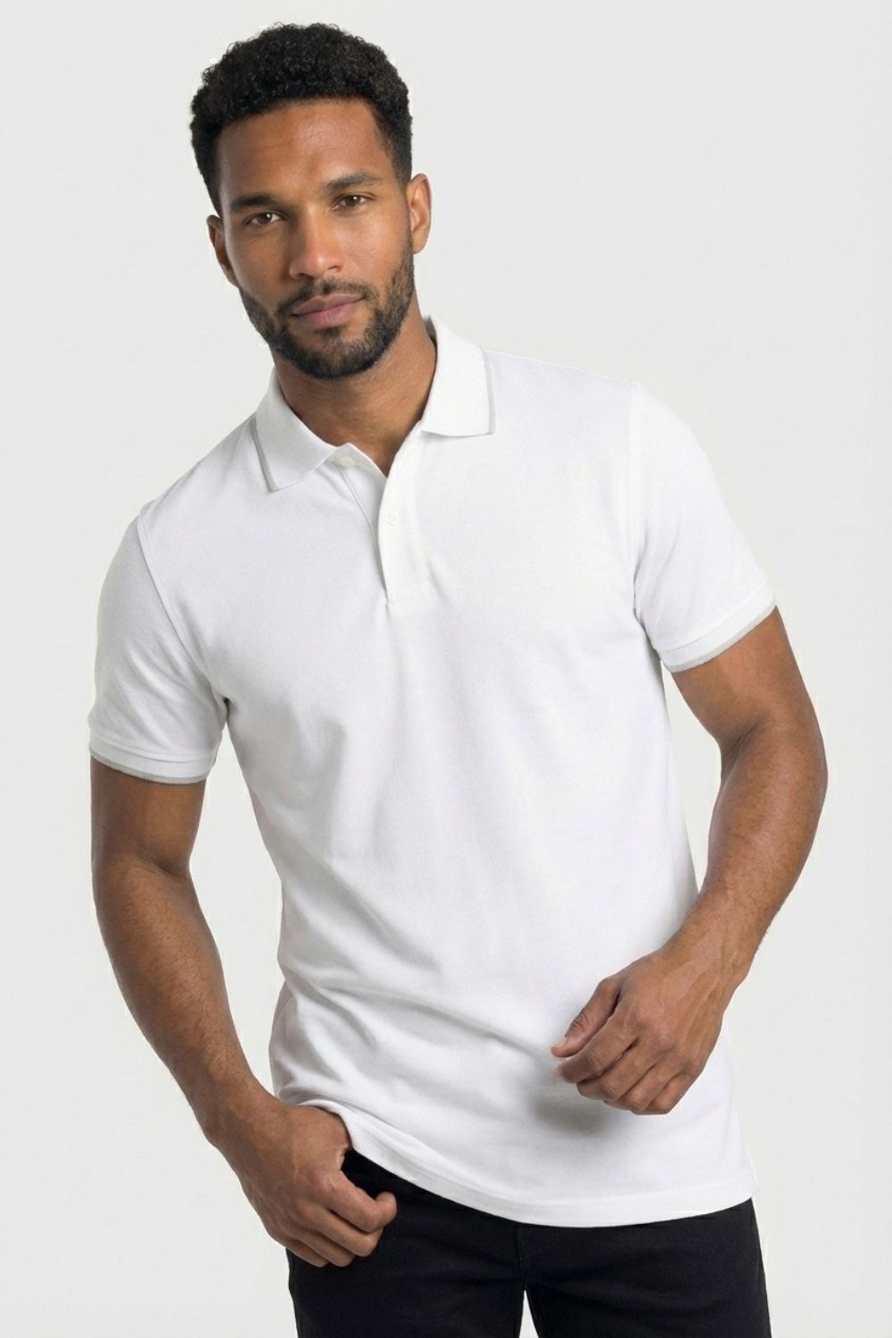 Classic White Slim Polo