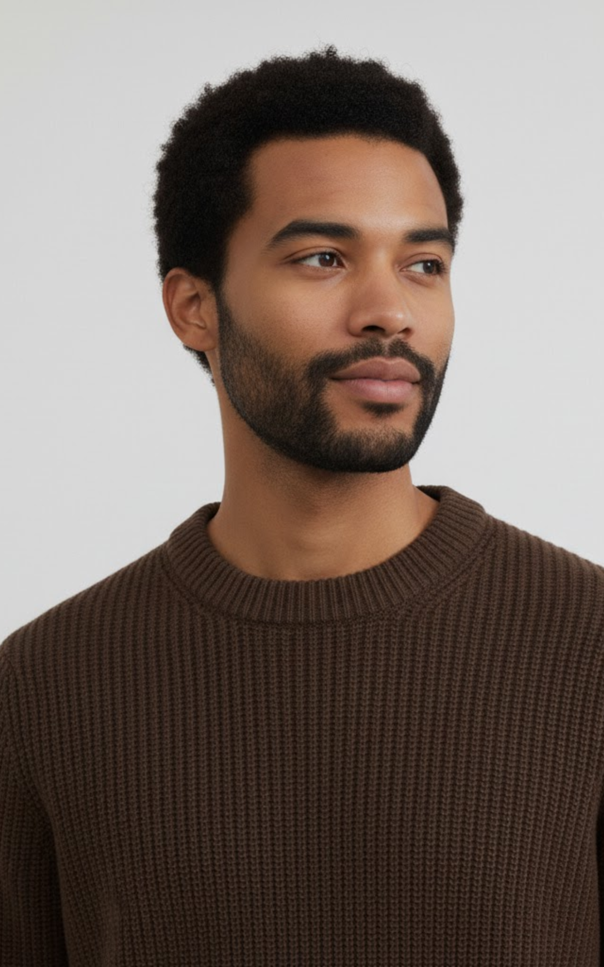 Men’s Ribbed Knit Crew Neck Sweater – Premium Cotton Blend