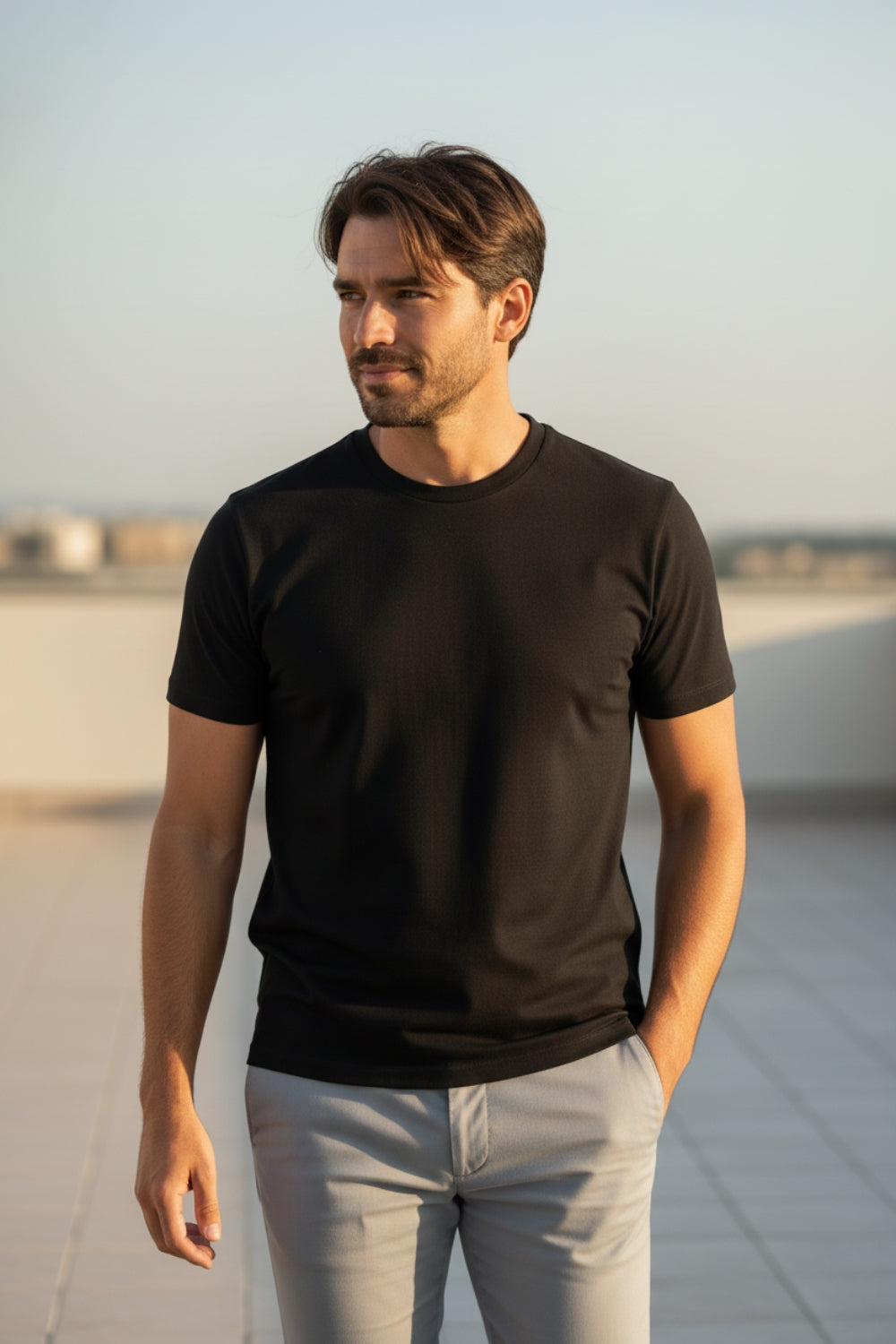 Le t-shirt noir basique